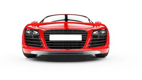 Red Supercar Front Stock Illustration