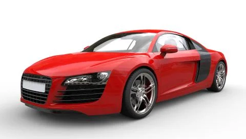 Red Supercar Stock Illustration
