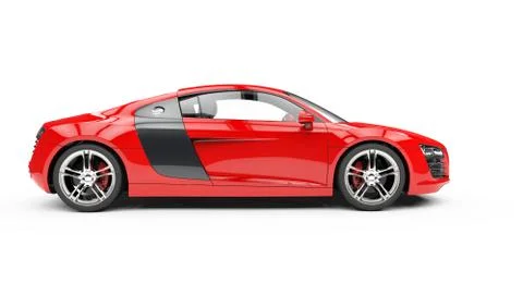 Red Supercar Side View Stock-Illustration