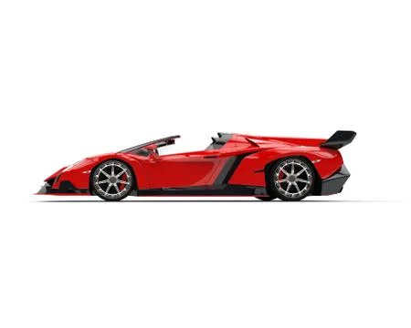 Red Supercar - Side View Stock-Illustration