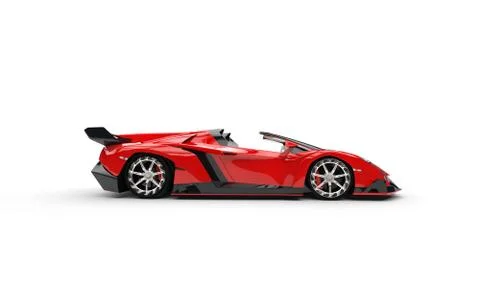 Red supercar on white background Stock Illustration