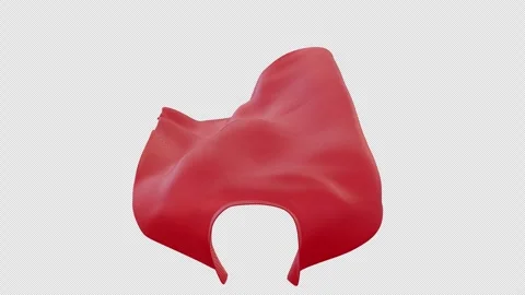Red Superhero Cape Waving .With Alpha Channel Stock Footage 335886019