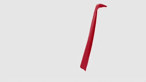 Red Superhero Cape Waving With Alpha Channel Видео 343881915