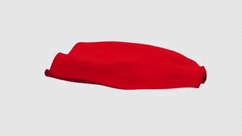 Red Superhero Cape Waving With Alpha Channel Stock-Footage 343882085