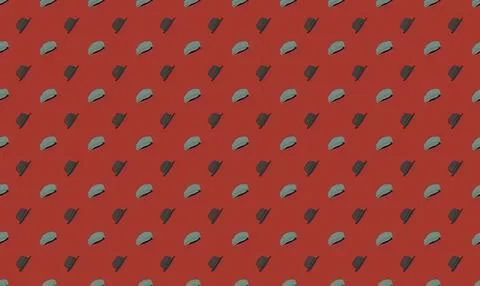 Red surface with evenly spaced small holes and black dots Stock Illustration