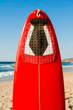Red surfboard Stock Photos