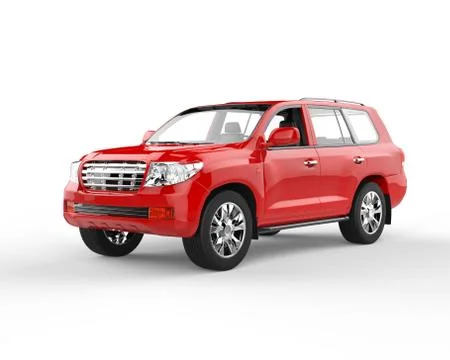 Red SUV isolated on white background Stock-Illustration