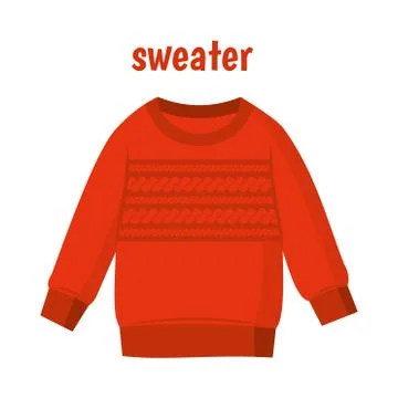 Red sweater vector Stock Illustration