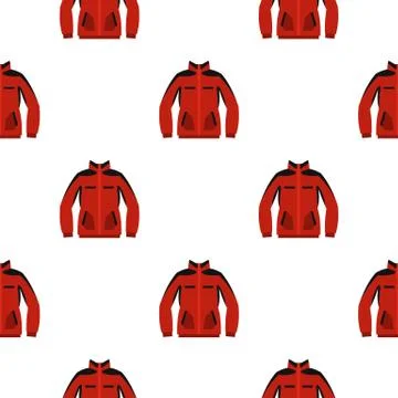 Red sweatshirt with a zipper pattern seamless 스톡 일러스트