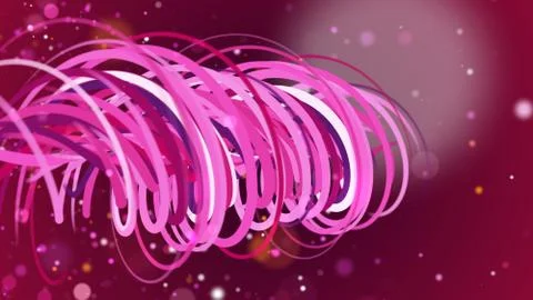 Red Sweet Abstract Pattern Twisted Lines Perspective View With Glitter Sparkles  Stock Illustration