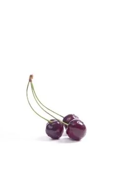 Red sweet cherry isolate on white. Stock Photos