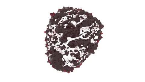 Red sweet jam abstract object rotate on white bg Stock Footage 281284040