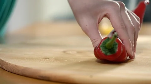 Red sweet pepper Stock Footage 88241412