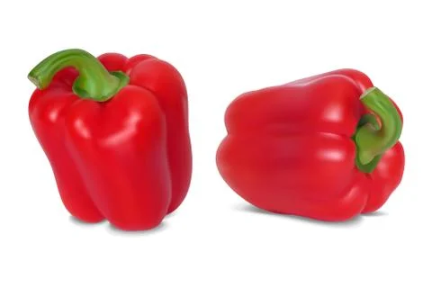 Red sweet pepper Illustrazione stock