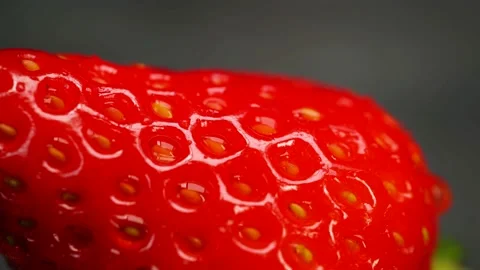 Red sweet strawberry  panning on table Stock-Footage 156797728