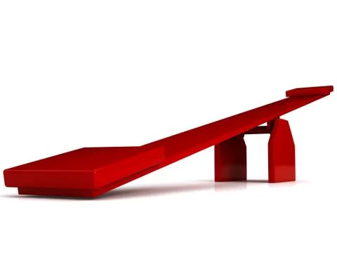 Red swing over white background Stock Illustration