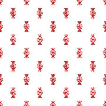 Red swirl candy pattern creating sweet seamless background Illustrazione stock
