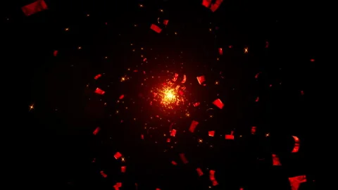 Red swirl particle loop animation Stock Footage 240792387