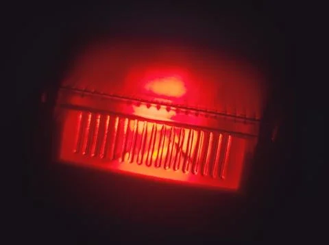 Red Switch in the Dark Stock Photos