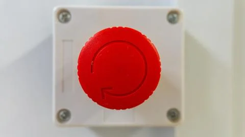 Red switch on a wall Stock Photos
