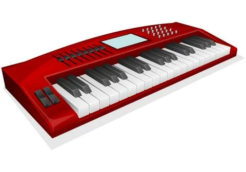 Red synthesizer Stock Illustration