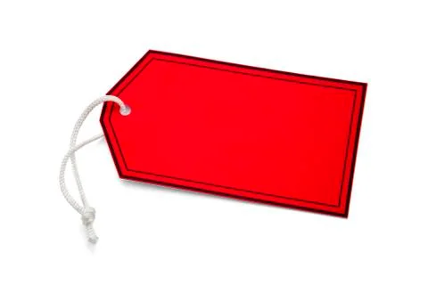 Red tab hanger Stock Photos