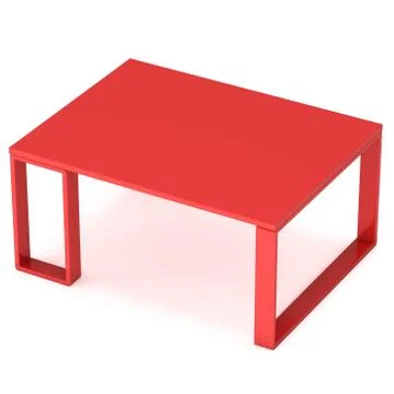 Red Table 3D Stock Illustration