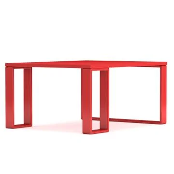 Red Table 3D Stock Illustration