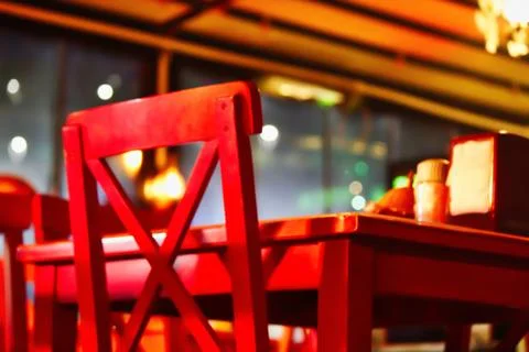 Red table Stock Photos