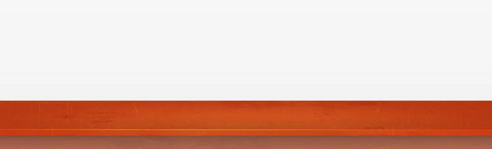 Red table top on white panoramic background, promotional web template - Vector 스톡 일러스트