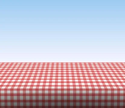 Red tablecloth Stock Illustration