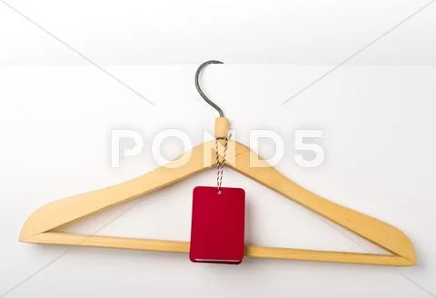Red tag and hanger Stock Photos