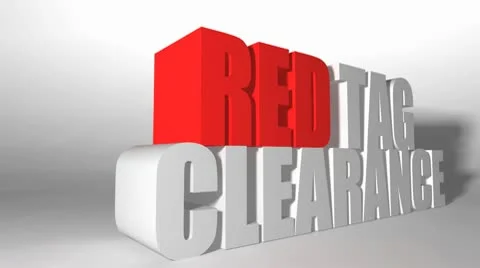 Red Tag Clearance. Vídeo Stock 10716856