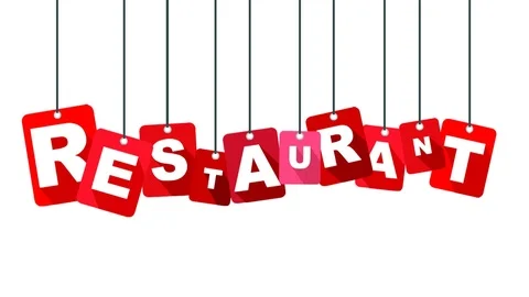 Red tag restaurant Stock Footage 100996309