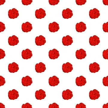Red tangled yarn balls seamless pattern Stock Illustration