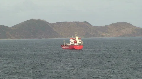 Red Tanker Stock Footage 458406