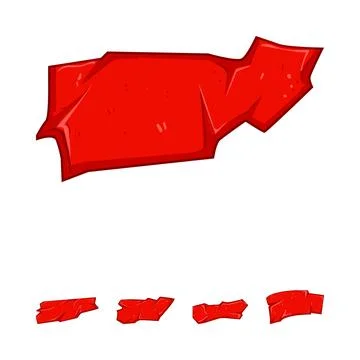 Red tape concept forming an obstructive banner Stock Illustration
