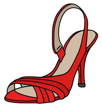 Red tape shoe Stock Illustration