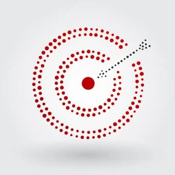 Red target with arrow Stock Illustration