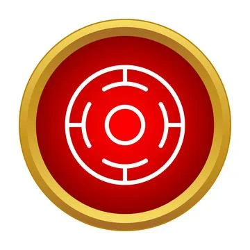 Red target icon for aiming goal concept Stock Illustration