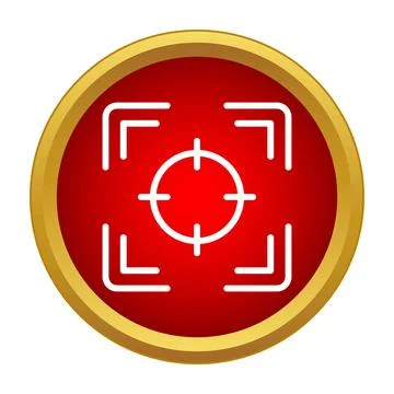Red target icon for focus and objective Stock Illustration