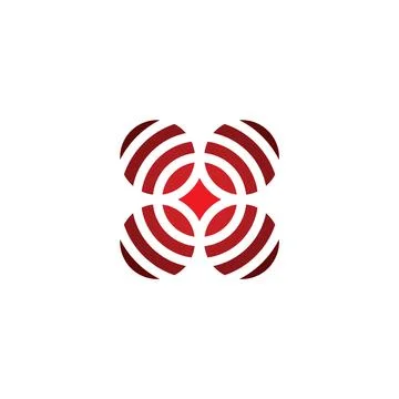Red target icon sign vector logo Stock-Illustration