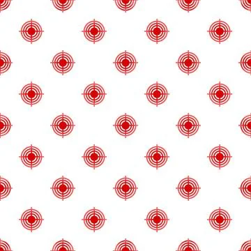 Red target icons creating seamless pattern background Stockillustratie