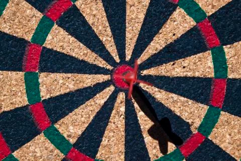 Red on target Stock Photos