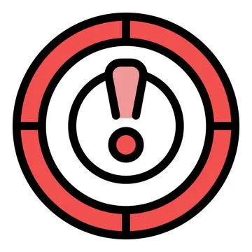 Red target showing warning or alert signal Stock Illustration
