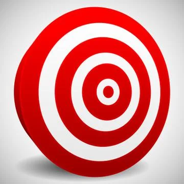 Red target vector icon. Precision, efficiency, effectiveness. Stock-Illustration