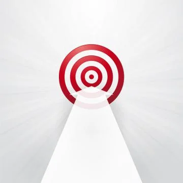 Red target with a white arrow Stock Illustration