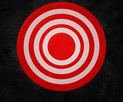 Red targeton the wall background Stock Illustration