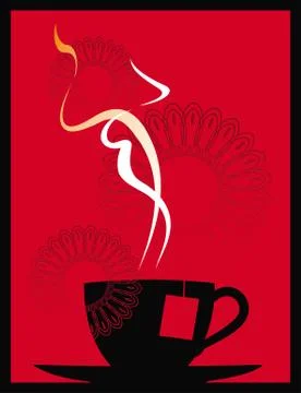 Red tea background Stock Illustration