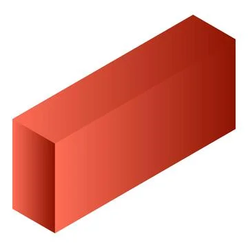 Red tea box icon, isometric style Stock Illustration
